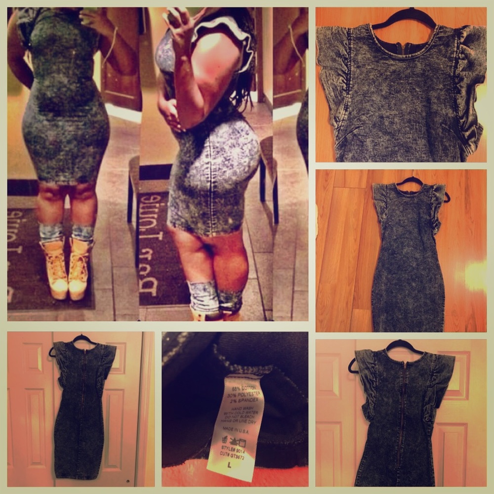Jean bodycon dress